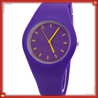 นาฬิกาข้อมือ Geneva สายซิลิโคน แบบบางพิเศษ สีแคนดี้ สไตล์สปอร์ต สําหรับเด็กผู้หญิง