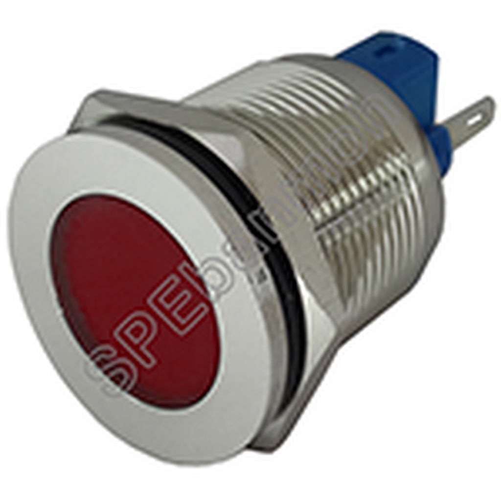 GQ22F-D-RED สีแดง Red 24V หลอดหน้าปัด แบบเหล็ก ไพล็อทแลมป์ Pilot lamp ...