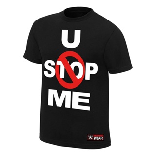 เสื้อยืดผ้าฝ้ายพิมพ์ลายขายดี Yuanl5เสื้ อยืดแขนสั้นลําลอง ผ้าฝ้าย 100% พิมพ์ลาย John Cena U CanT Stop Me สีด