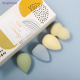 Brightstar ใหม่ พัฟฟองน้ําแต่งหน้า รูปไข่ หยดน้ํา 4 ชิ้น