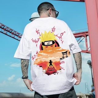 Summer Hot-Selling Street Wear Japanese Cartoon Ninja Print Couple Short-Sleeved T-Shirt Men Women Trendy Large Siz_01