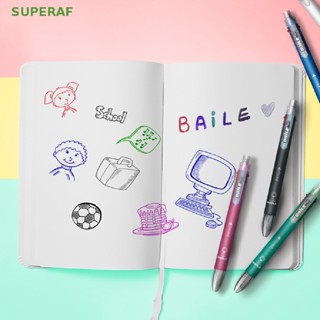 Superaf 6 In 1 ปากกาลูกลื่น หลากสี 5 สี 1 ดินสอลูกลื่นอัตโนมัติ พร้อมยางลบ สําหรับโรงเรียน สํานักงาน เครื่องเขียน ขายดี