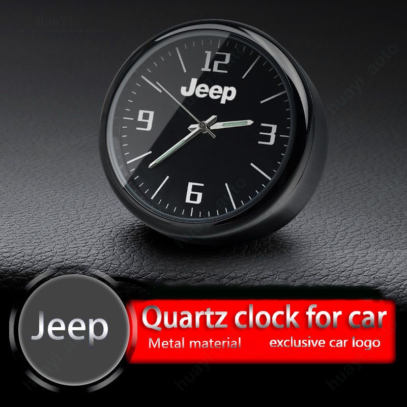 jeep-นาฬิกาควอตซ์เรืองแสง-ขนาดเล็ก-สําหรับช่องแอร์รถยนต์