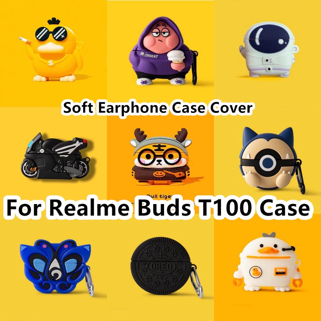 ส่วนลด-เคสหูฟัง-แบบนิ่ม-ลายการ์ตูน-สําหรับ-realme-buds-t100-realme-buds-t100