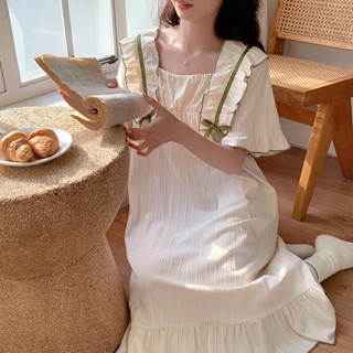 2023 pajamas womens summer short-sleeved nightdress Internet celebrity hot style sweet and cute can be worn outside