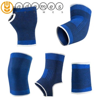 Adames สนับข้อเท้า ผ้าถัก ยืดหยุ่น สีฟ้า แบบมืออาชีพ สําหรับออกกําลังกาย วิ่ง บําบัดข้อศอก