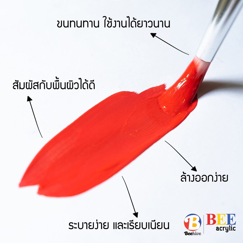 ยกแพ็ค-12-ด้าม-พู่กัน-beehive-สีน้ำ-สีอะคริลิค-ชนิดกลม-ขนนุ่ม-อุ้มน้ำ-ทนทาน-1-เบอร์