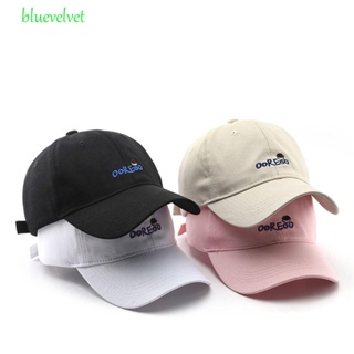 Bluevelvet หมวกเบสบอล ผ้าฝ้าย ปักลาย สีพื้น สไตล์เกาหลี