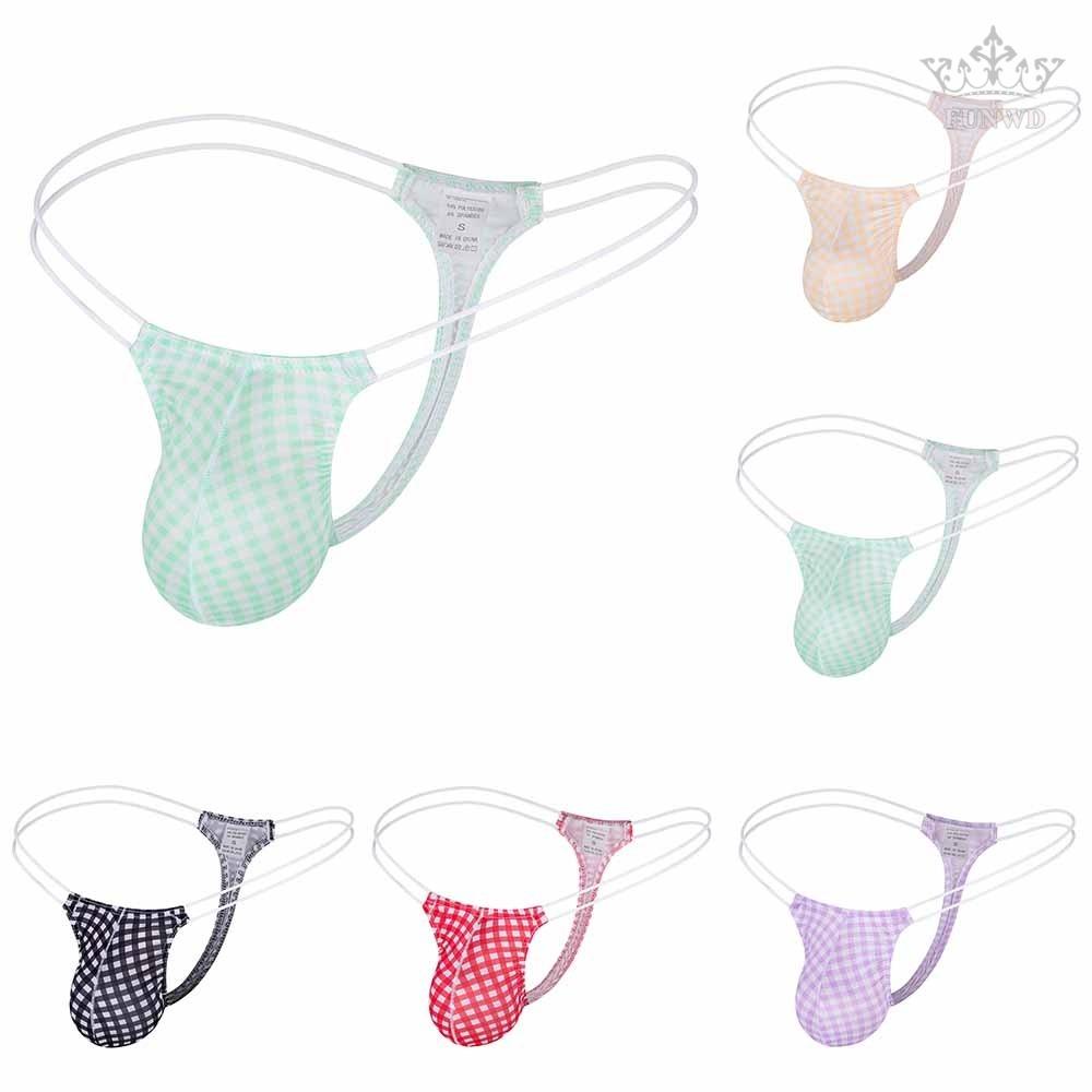 【FUNWD】Sexy Mens Thong Lingerie Tback LowRise Breathable Underwear Briefs/Underpants Shopee