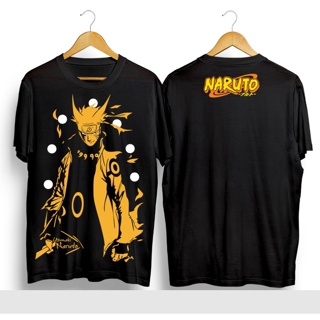 【สปอตสินค้า】 เสื้อยืดแขนสั้นผ้าฝ้ายพิมพ์ลาย Naruto สำหรับผู้ชายและผู้หญิง