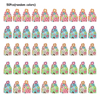 50pcs Birthday Cute Lightweight Girls For Kids Baby Shower Christmas Party Decoration Doughnut Candy Treat Bags