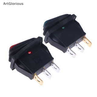 Art สวิตช์ไฟ LED 3 Pin 12V 220V 20A ทรงสี่เหลี่ยมผืนผ้า