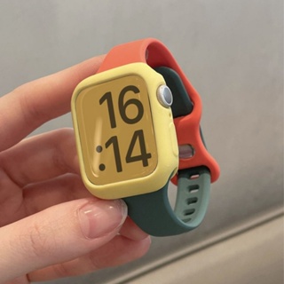 สายนาฬิกาข้อมือซิลิโคน ลายผีเสื้อ สําหรับ Apple Watch