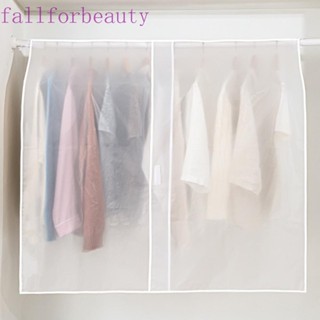 FALLFORBEAUTY ถุงคลุมเสื้อผ้า PEVA แบบใส กันน้ํา กันฝุ่น ขนาดใหญ่