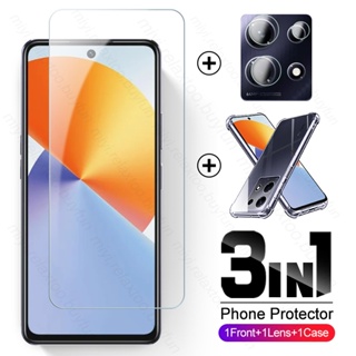 3to1 For Infinix Note30 5G 4G Case + Camere Lens Screen Protector Tempered Glass For Note 30 Pro hot30 Play TPU Soft Cover
