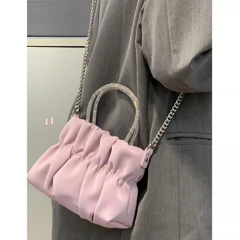 water-drill-handheld-shoulder-bag-for-women-2023-summer-new-style-lady-socialite-temperament-fold-cloud-chain-satchel