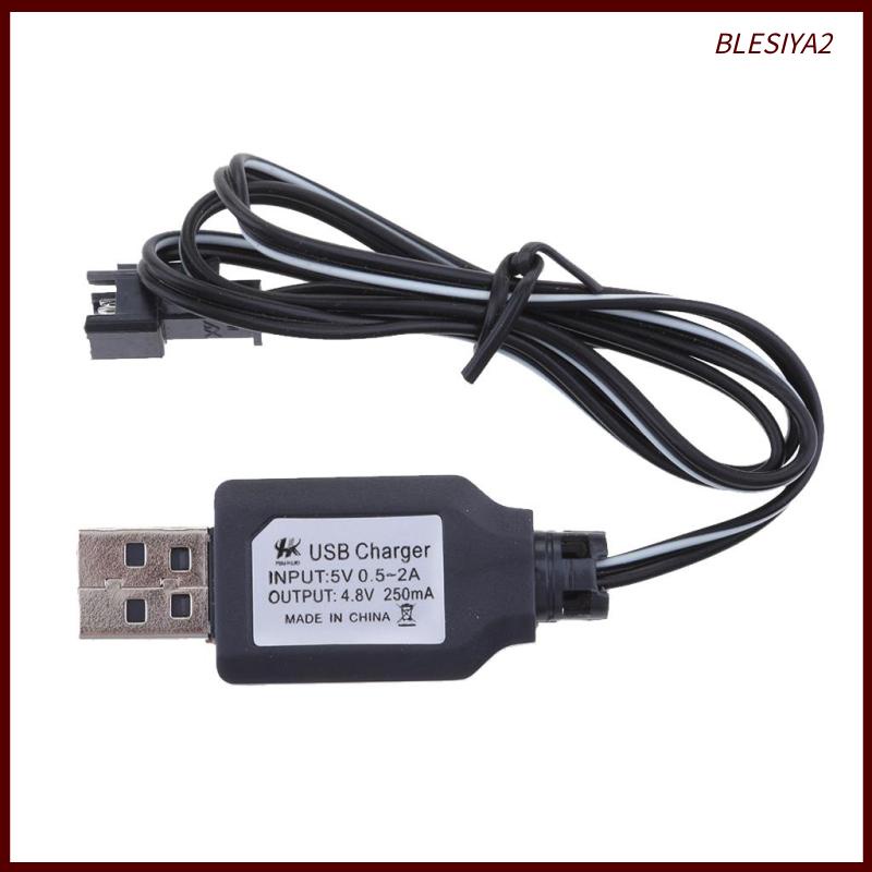 blesiya2-สายชาร์จแบตเตอรี่-4-8v-ni-cd-usb-สําหรับหุ่นยนต์รถบังคับ-sm-สีดํา