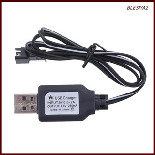 [Blesiya2] สายชาร์จแบตเตอรี่ 4.8V Ni Cd USB สําหรับหุ่นยนต์รถบังคับ SM สีดํา