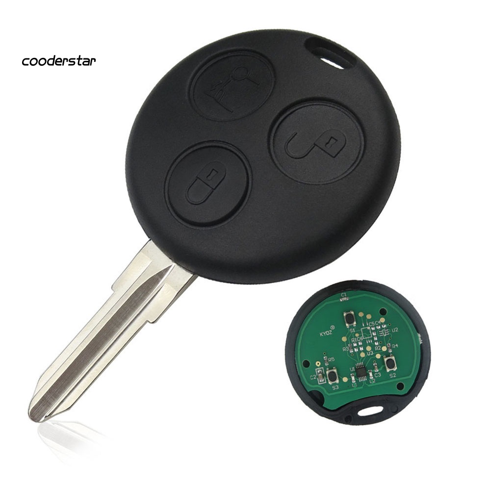 cood-รีโมตกุญแจอัจฉริยะ-3-ปุ่ม-43392mhz-สําหรับ-benz-smart-fortwo-forfour-roadster