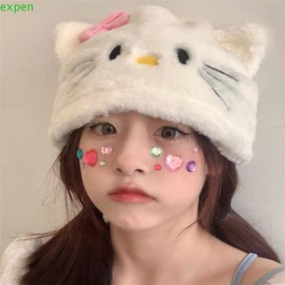 Expen หมวกแก๊ป ผ้ากํามะหยี่ขนนิ่ม แบบหนา กันลม สร้างสรรค์ แฟชั่นฤดูหนาว สําหรับผู้หญิง