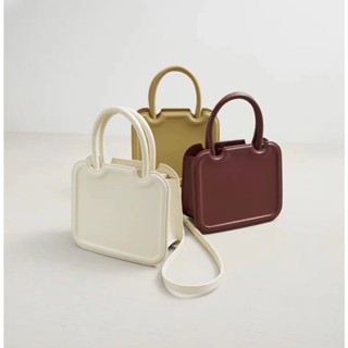30781598 กระเป๋าสะพายไหล่ ทรงสี่เหลี่ยม ขนาดเล็ก สีพื้น แฟชั่นเรียบง่าย สําหรับเด็ก