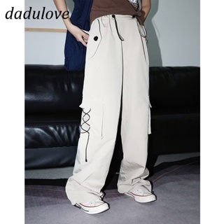 DaDulove💕 New American Ins High Street Strap Casual Pants Niche High Waist Wide Leg Pants Large Size Trousers