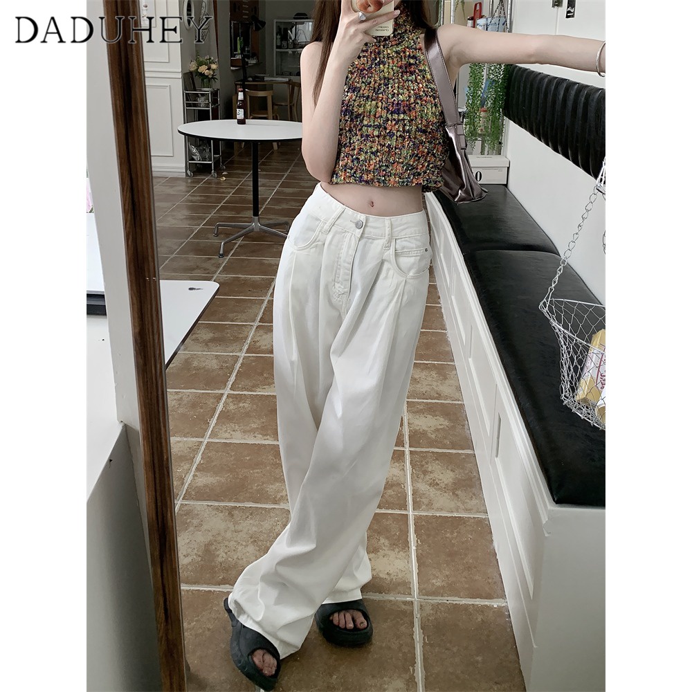 daduhey-korean-style-wide-leg-loose-sliding-wide-leg-jeans-womens-summer-niche-high-waist-dropping-mop-pants