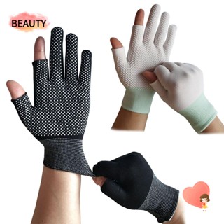 Beauty ถุงมือกันแดดกันลื่นสําหรับผู้ชาย / ผู้หญิงเหมาะกับการขี่รถจักรยานปั่นจักรยานกันแดดหลากสี