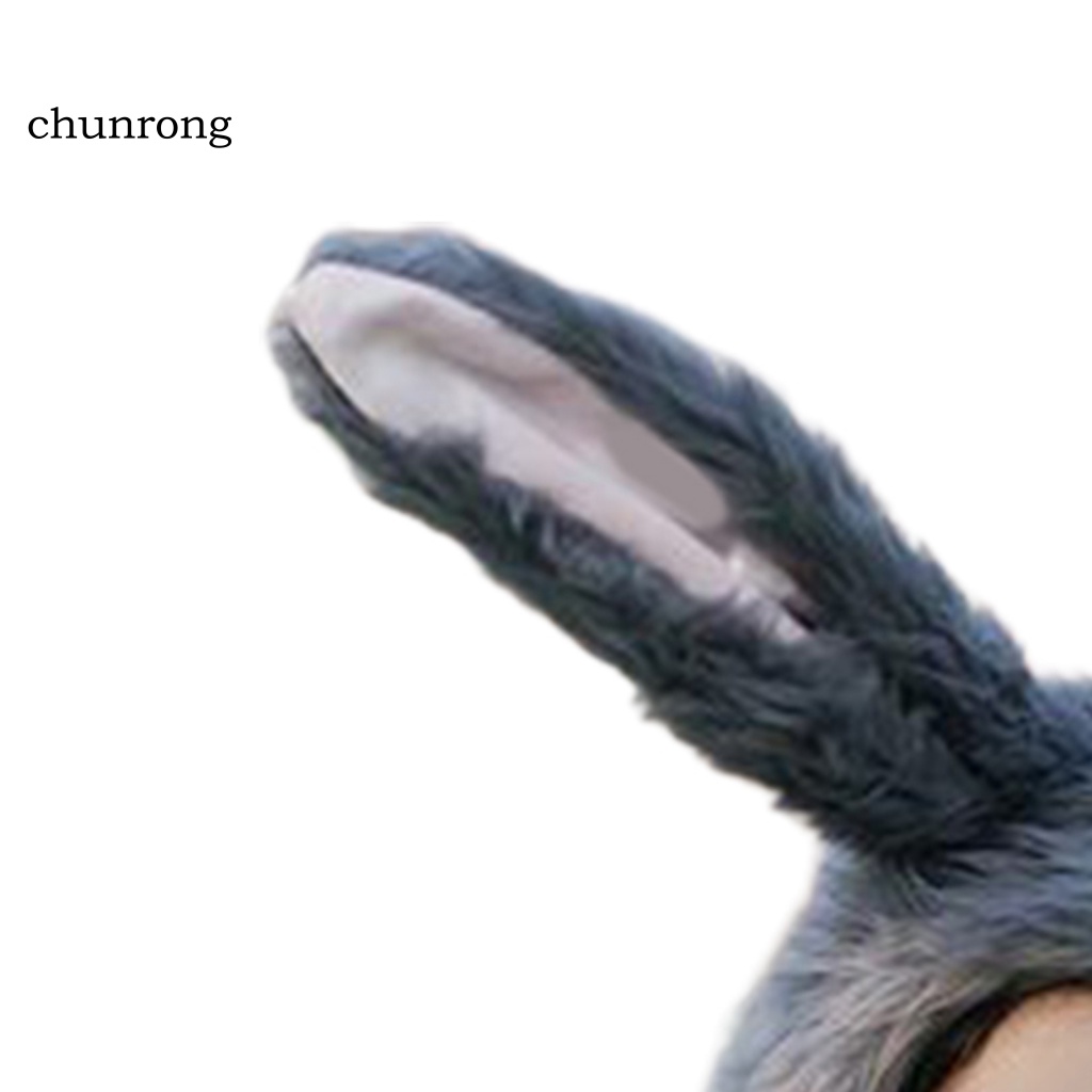 chunrong-ที่ครอบหัว-หูกระต่าย-พร็อพถ่ายรูป-ผ้ากํามะหยี่ขนนิ่ม-รูปการ์ตูนสัตว์-สําหรับตกแต่ง