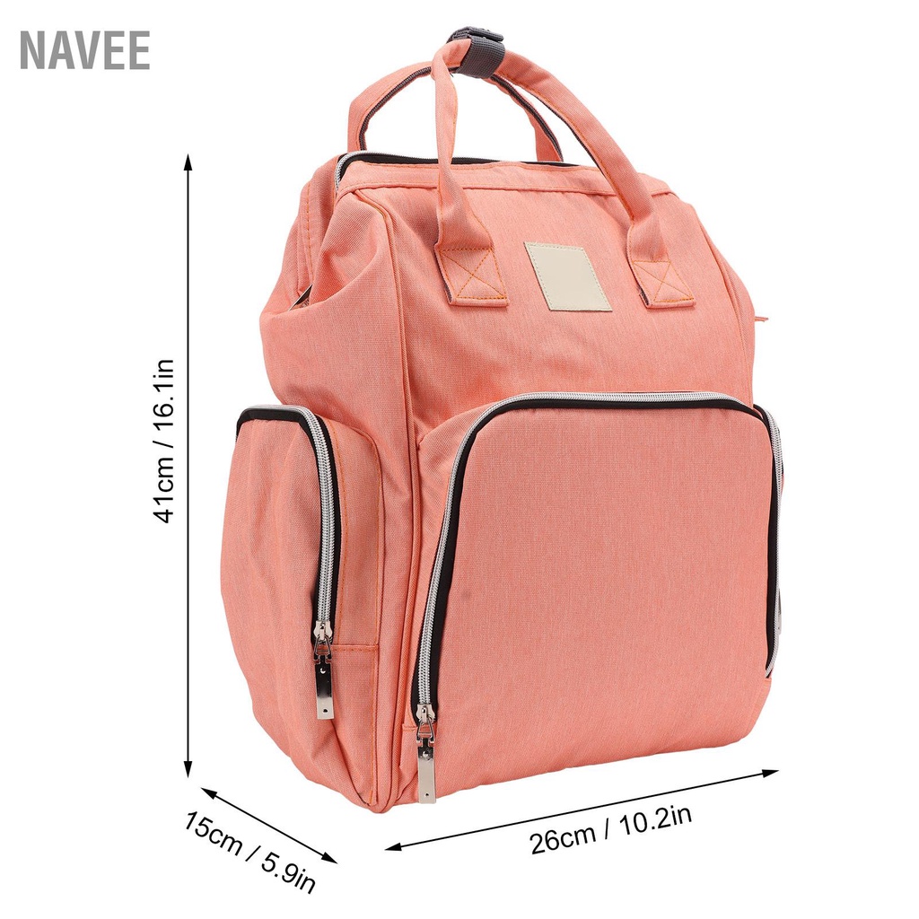 navee-กระเป๋าเป้สะพายหลังผ้าอ้อมความจุขนาดใหญ่กันน้ำหลายกระเป๋ากระเป๋าเดินทางมัมมี่พร้อมสายแขวน