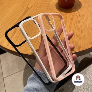 เคสโทรศัพท์มือถือ TPU นิ่ม แบบใส กันกระแทก เรียบง่าย สําหรับ IPhone 11 14 Pro Max X XS 12Pro 13 Pro Max 7 8 Plus