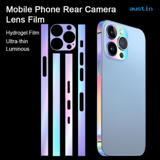 [AY] ฟิล์มไฮโดรเจลนิ่ม กันฝุ่น กันรอยเลนส์กล้อง หลากสี สําหรับ iPhone 14 Pro Max 1 ชุด