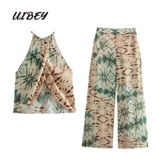 Uibey เสื้อเกาะอก + กางเกง แฟชั่น เซ็กซี่ 9606