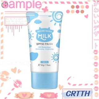 Milk Face ครีมกันแดด SPF 50+ ให้ความชุ่มชื้น SPF 50 เพื่อผิวกระจ่างใส CRT