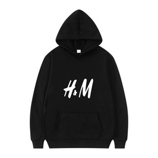 H&amp;M เสื้อกันหนาว มีฮู้ด แบบสวมหัว แฟชั่นใหม่ สไตล์สตรีท สําหรับผู้ชาย และผู้หญิง