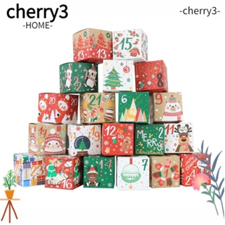 Cherry3 กล่องของขวัญ กล่องขนมคุกกี้ สําหรับตกแต่งบ้าน 24 ชิ้น