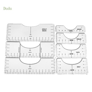 Dudu ไม้บรรทัดจัดตําแหน่งเสื้อยืด แบบยืดหยุ่น สําหรับเด็กทารก และผู้ใหญ่ 7 ชิ้น
