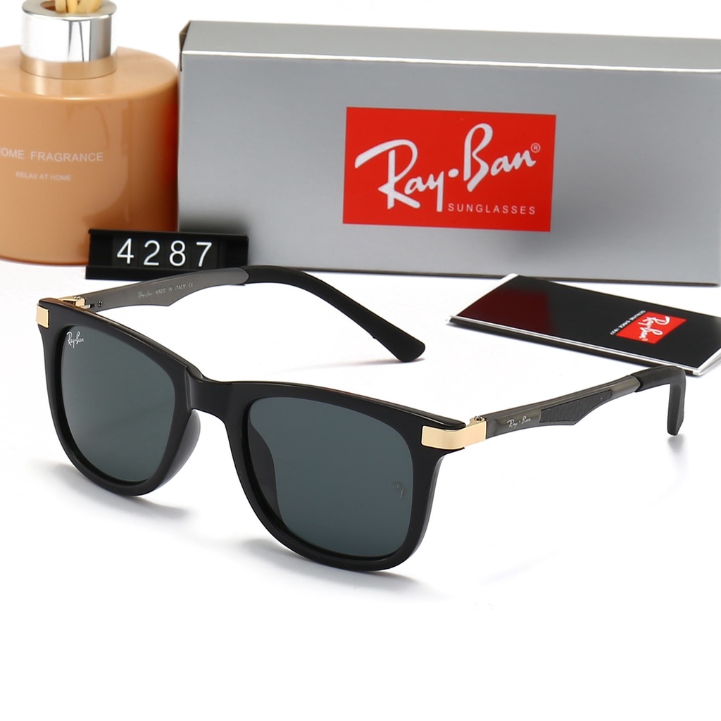 rayban-แว่นตากันแดด-เลนส์โพลาไรซ์-ทนรังสียูวี-ระดับไฮเอนด์-สไตล์เรโทร-สําหรับผู้หญิง-และผู้ชาย