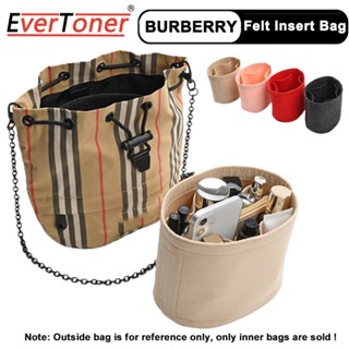 BURBERRY Evertoner กระเป๋าผ้าสักหลาด สําหรับใส่เครื่องสําอาง เหมาะกับการพกพาเดินทาง