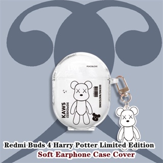 【คุณภาพสูง】เคสหูฟังนิ่ม แบบใส ลายหมีสตรอเบอร์รี่ สําหรับ Redmi Buds 4 Harry Potter Limited Edition