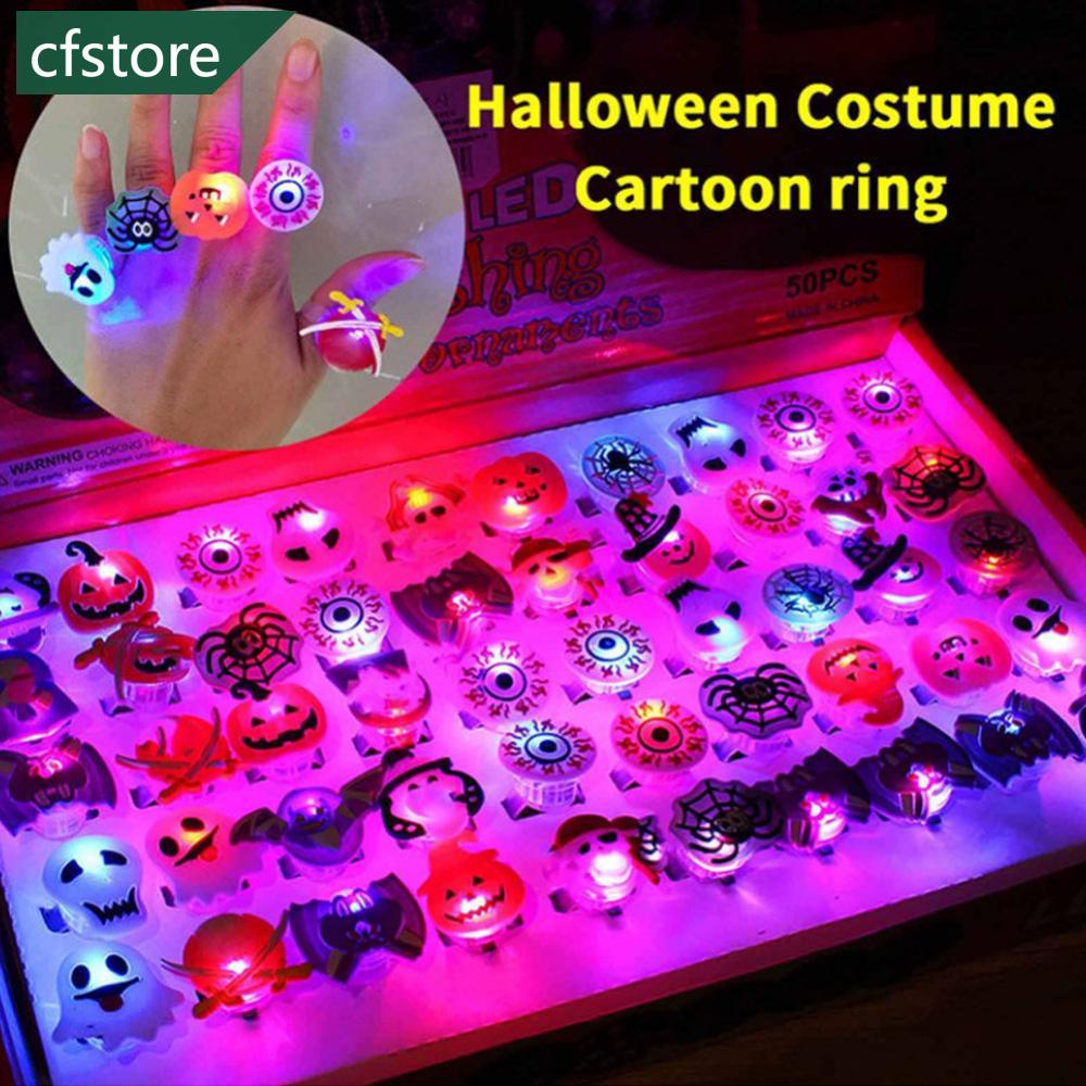 cfstore-แหวนไฟ-led-รูปฟักทองผี-กะโหลก-ผี-ฟักทอง-สําหรับตกแต่งบ้าน-ปาร์ตี้ฮาโลวีน-พร็อพสยองขวัญ-c9t2-5-ชิ้น-10-ชิ้น
