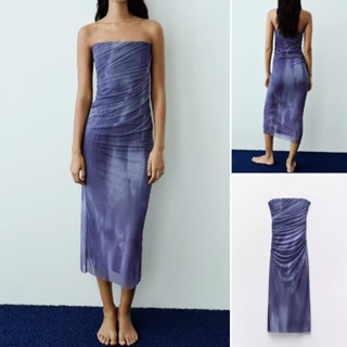 Zara Dresses 23 ชุดเดรส ผ้าไหม ผ้าตาข่าย แต่งซิป สีเข้ม แฟชั่นฤดูร้อน8324453
