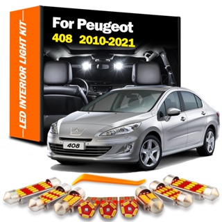 ชุดหลอดไฟ Led 12 ชิ้น สําหรับ Peugeot 408 2010 2011 2012 2013 2014 2015 2016-2021