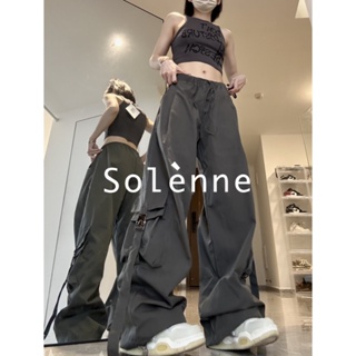 Solenne  กางเกงขายาว คาร์โก้ กางเกง ย้อนยุค 2023 NEW ins ทันสมัย fashion Comfortable A93L6YJ 36Z230909