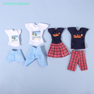 &lt;Chantsingheart&gt; ชุดเสื้อแขนสั้น กระโปรงสั้น สําหรับตุ๊กตา ลดราคา 1 ชุด