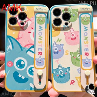 เคสโทรศัพท์มือถือแบบใส กันกระแทก ลายการ์ตูนมอนสเตอร์น่ารัก สีชมพู สําหรับ Samsung A31 A32 A33 A42 A50 A51 A51 A52 A60 A70 A71 A71 A72 A21S A04 A34 A54 A13 5G GNCWD