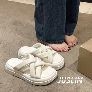 JUSLIN  ร้องเท้า รองเท้าแฟชั่น สะดวกสบาย สไตล์เกาหลี แฟชั่น 2023 ใหม่ ins ทันสมัย Korean Style High quality B20H0XQ 37Z230910