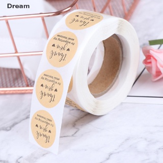 &lt;Dream&gt; 500PCs/roll Handmade Thank You Stickers Paper Label  Round Stationery Decor On Sale