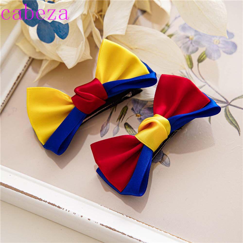 cabeza-กิ๊บติดผม-โบว์ริบบิ้น-เจ้าหญิงสโนว์ไวท์-สีฟ้า-สีเหลือง-สีแดง-สําหรับผู้หญิง