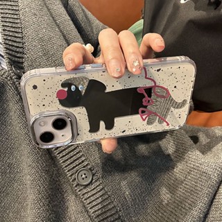 Mirror Cute Dog Phone Case for iphone 14promax Phone Case for Iphone13/12 Trendy 11/Xsmax